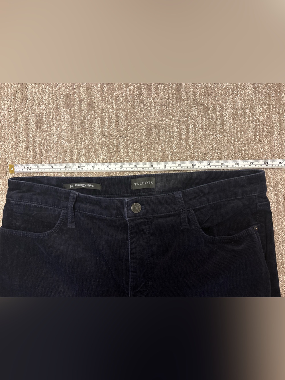 Talbots Curvy Fit Corduroy Jegging - Navy Blue | Size 14 - Picture 7 of 14